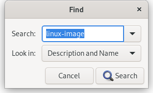 search for linux-image